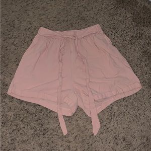 Pink bow tie paperbag short